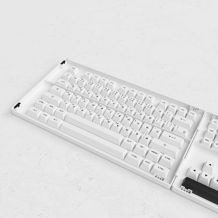 Nút Bàn Phím Cơ AKKO Keycap Set - Black On White (ASA Profile) - Hàng Chính Hãng