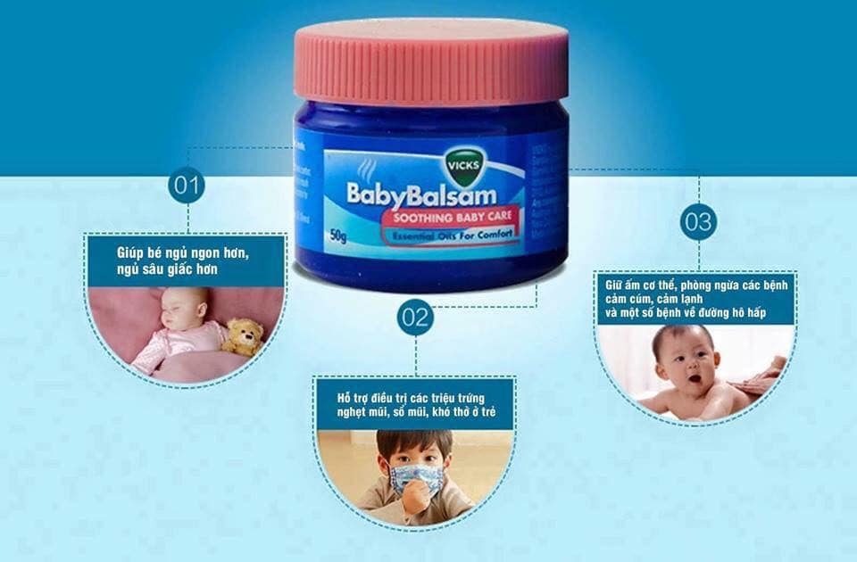 Dầu Bôi Ấm Ngực Vicks Baby Balsam Chống Cảm Cho Bé