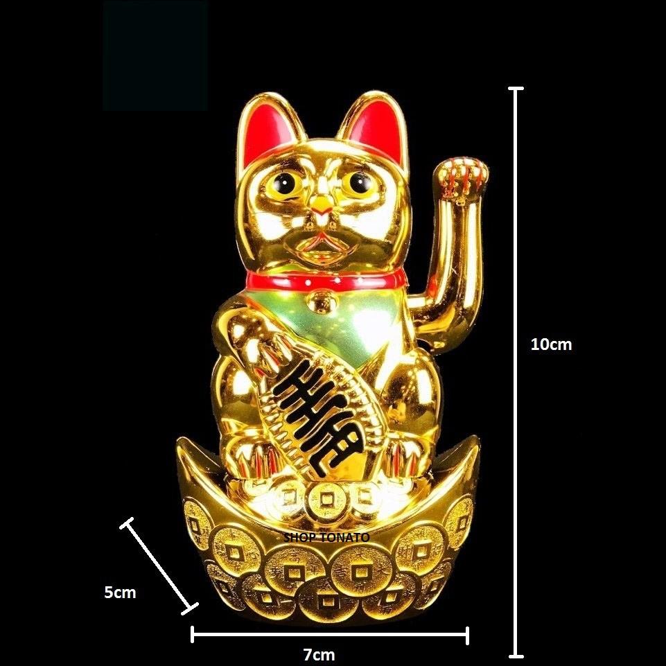 MÈO THẦN TÀI, MÈO MAY MẮN MANEKI NEKO Y11001,Y11002,Y11003,Y11004 VẪY TAY SỬ DỤNG PIN CAO 10CM,14CM,17CM,21CM