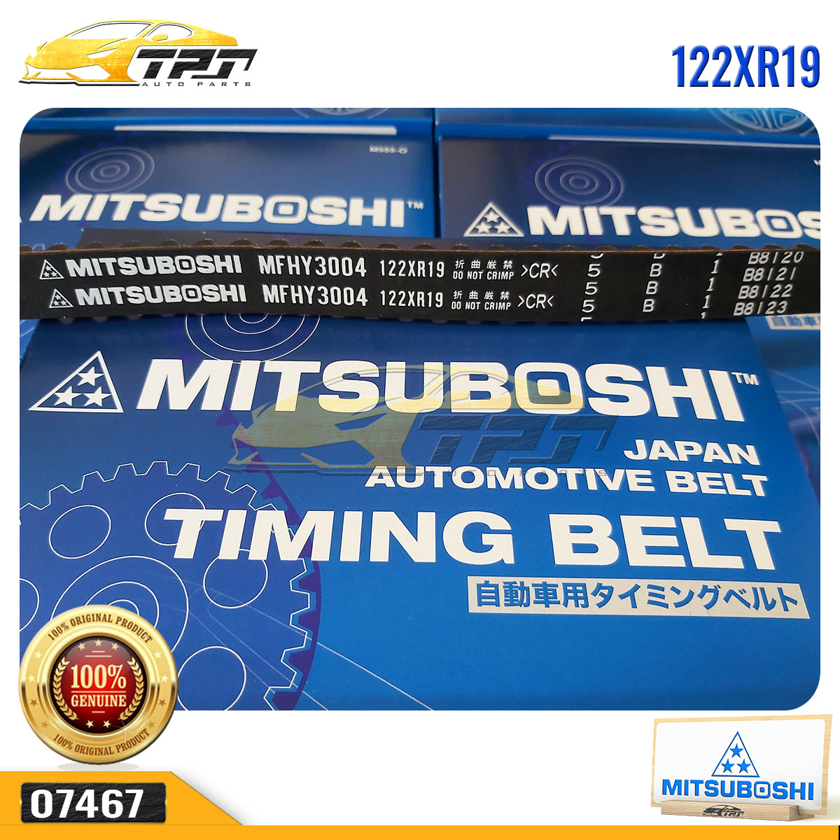 Dây Curoa Cam / Dây Đai Răng Hyundai SONATA II 122XR19 - 122RU19 MITSUBOSHI - Japan