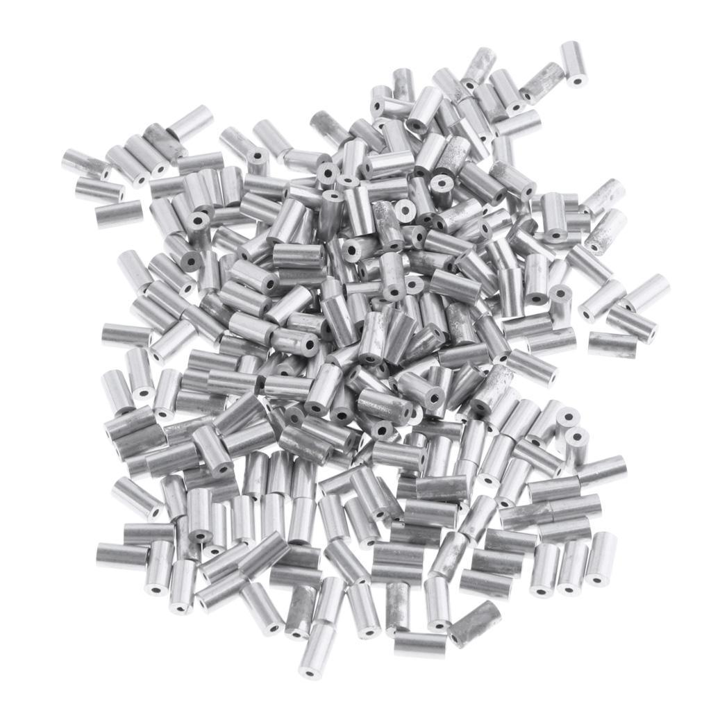 100 Counts Multi-use Fishing Single Barrel Aluminium Crimp Sleeves for Wire