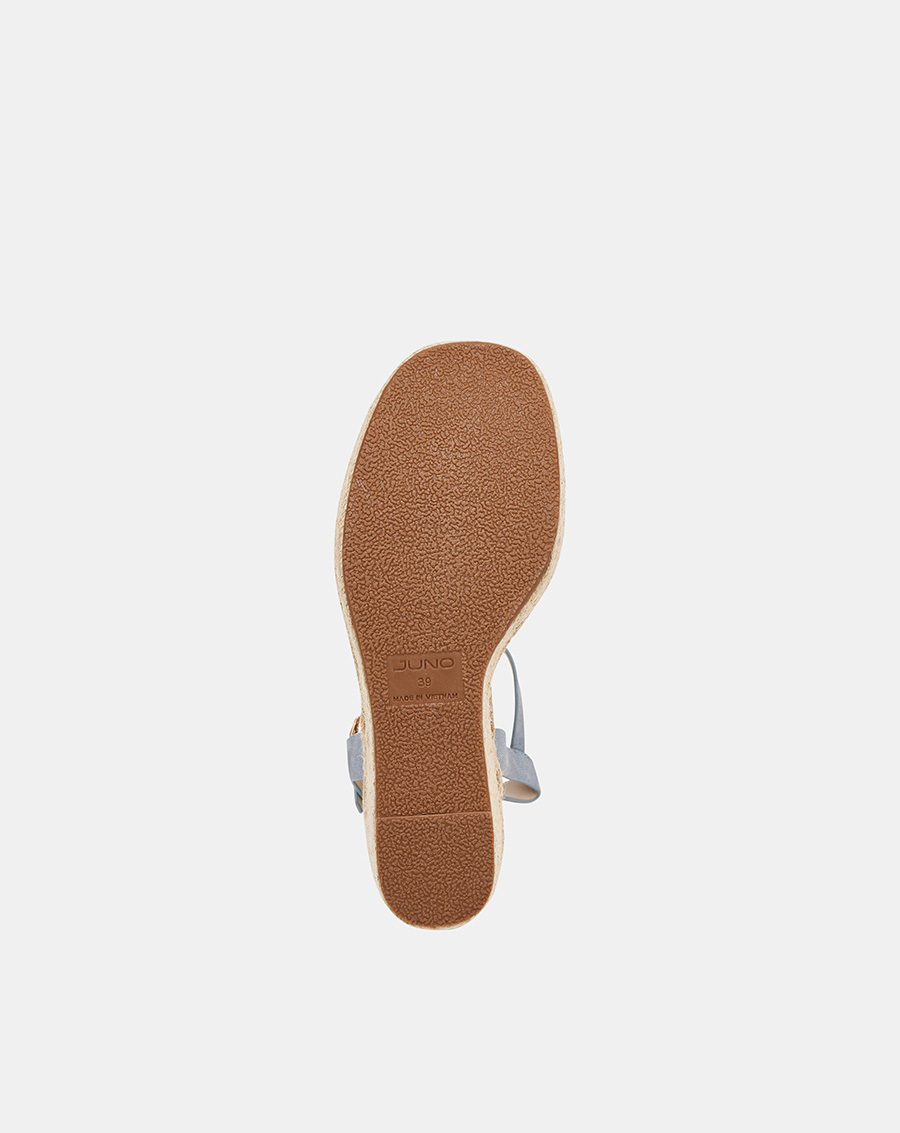 Giày Sandal Nữ 11cm Thời Trang JUNO Đế Xuồng Quai Ngang Bọc Cói SD11020