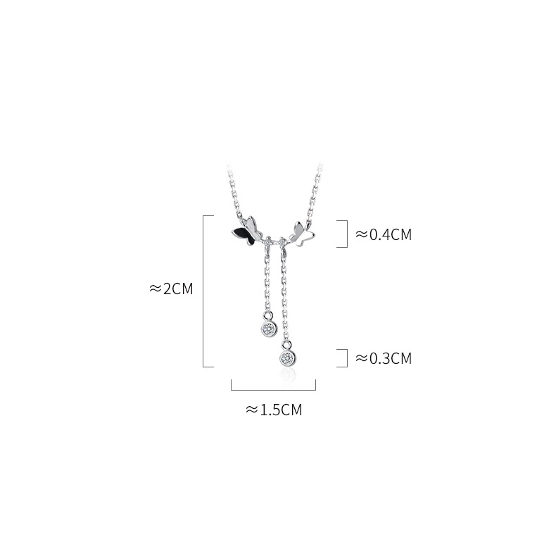 Dây chuyền hình bướm bạc S925 xinh xắn DC109