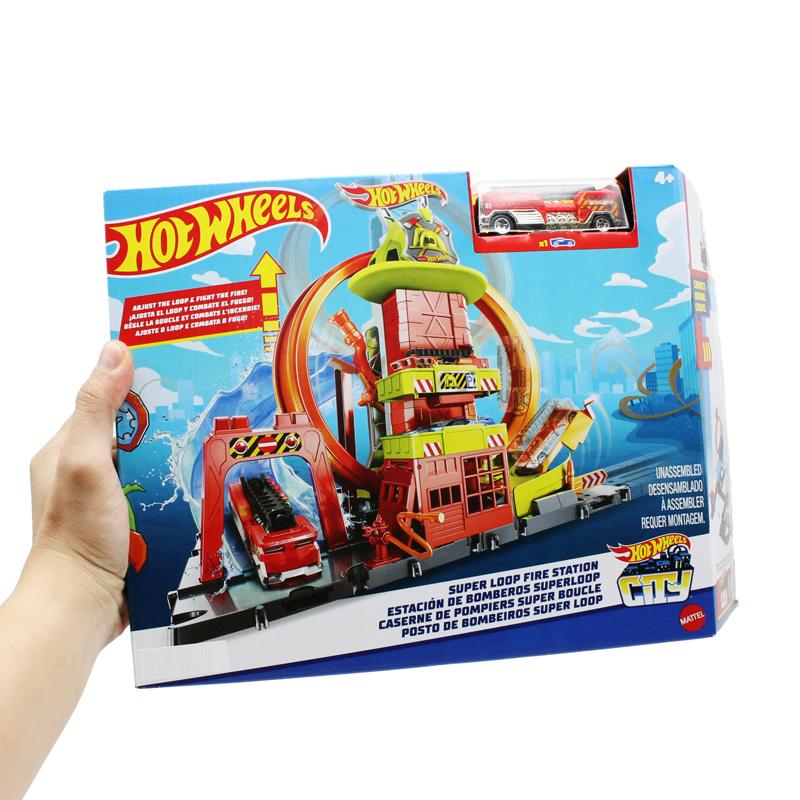 Bộ Đồ Chơi Trạm Cứu Hỏa Xoắn Ốc Siêu Cấp - Hot Wheels HKX41