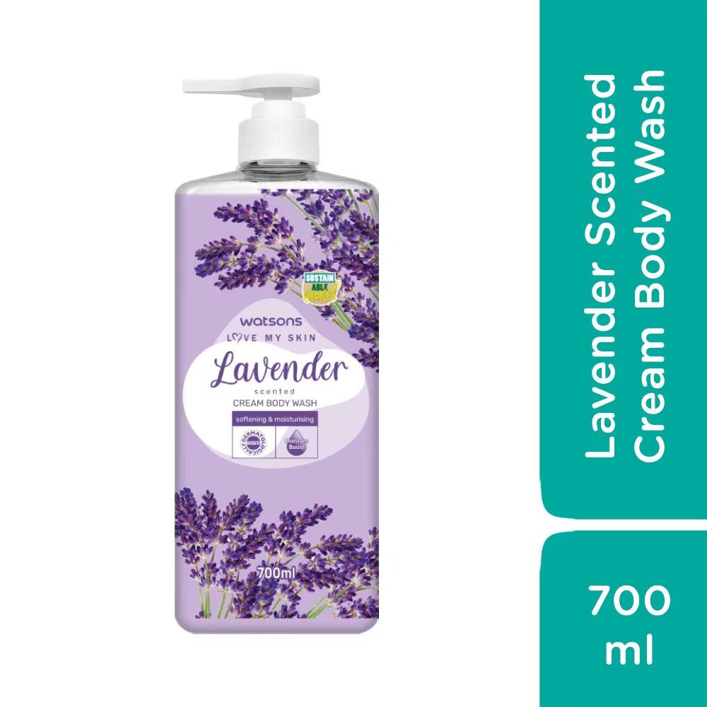 Kem Tắm Watsons Love My Skin Lavender Scented Cream Body Wash 700ml