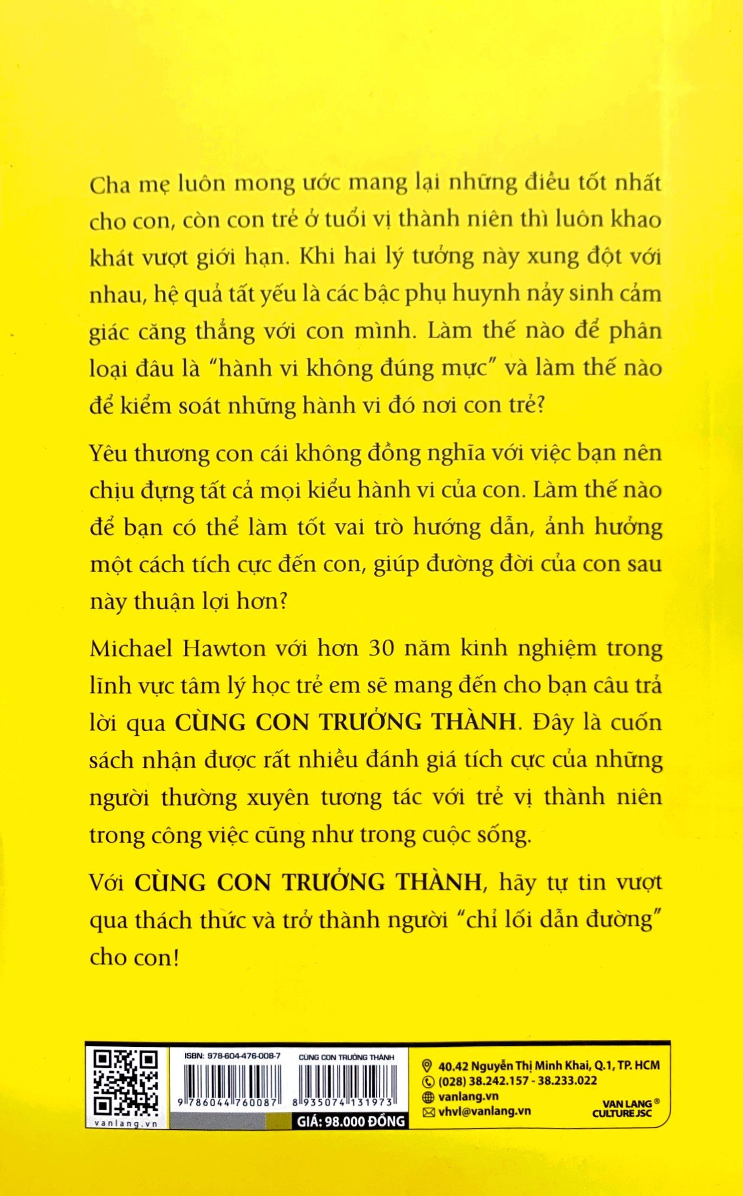 Nuôi Dạy Con Tuổi Vị Thành Niên - Cùng Con Trưởng Thành
