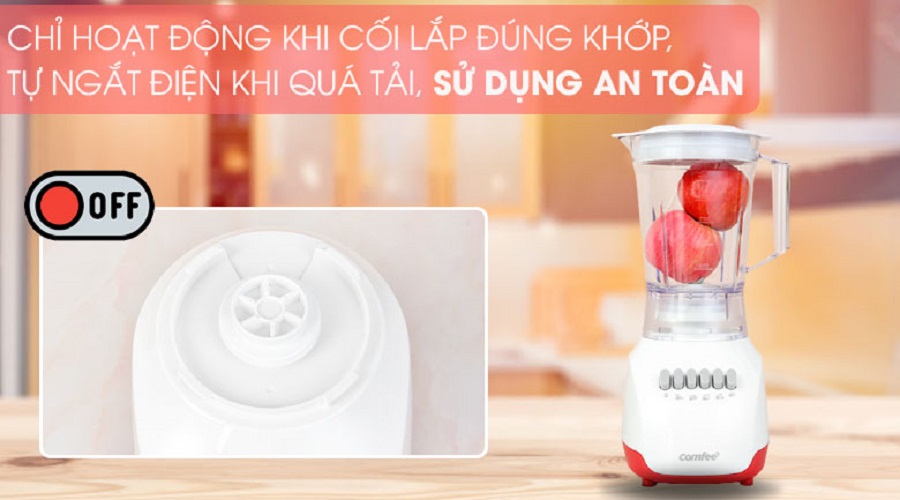 Máy xay sinh tố Comfee CJ-BL6020A 2 cối 600W - Hàng chính hãng