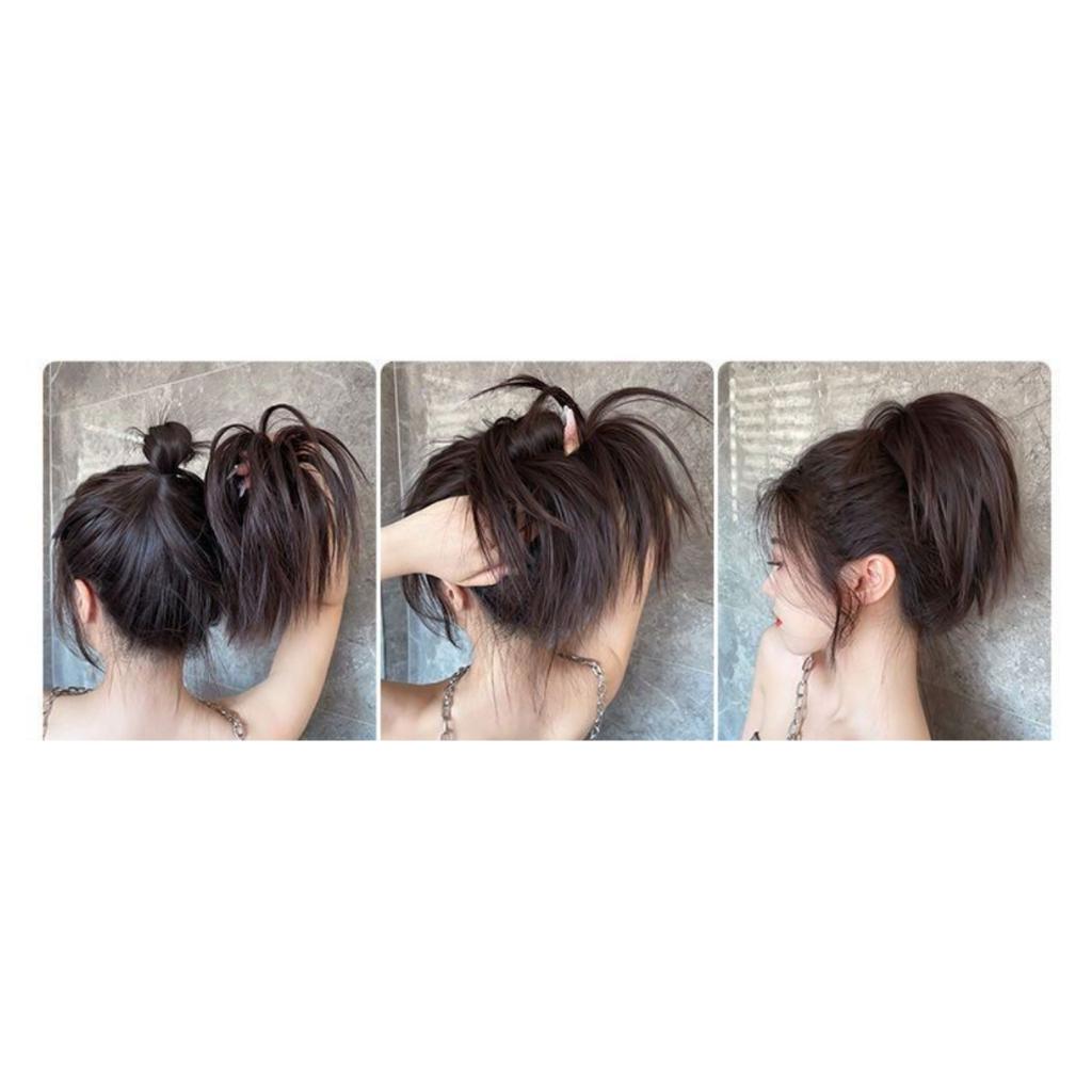 [Full màu] Búi tóc giả xoăn cột chun co giản dành cho nữ tạo kiểu tóc makeup cá nhân chyuên nghiệp - Hity Beauty
