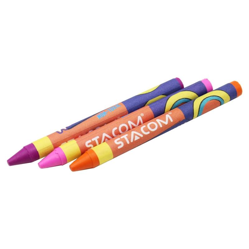 Hộp 18 Bút Sáp Màu Wax Crayon - Stacom CR018W