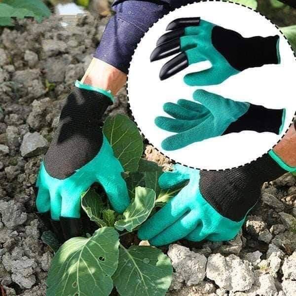 Găng Tay Làm Vườn Chuyên Dụng Có Móng Vuốt Nhổ Cỏ, Cào Bới Đất Trồng Cây, Trồng Rau Tiện Dụng