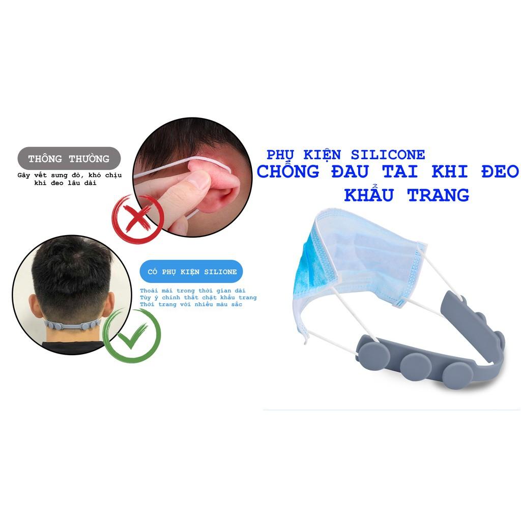 SILICONE MỀM. Đai đeo khẩu trang chống đau tai.