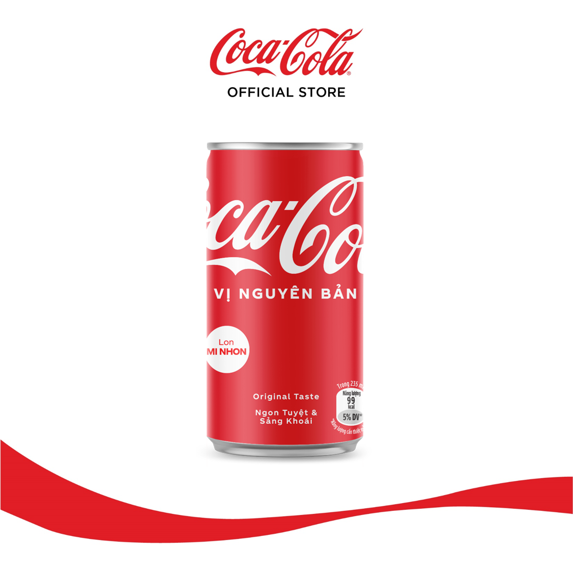 Thùng 24 Lon Mi-nhon Nước Giải Khát Coca-Cola vị Nguyên Bản Original 235mlx24