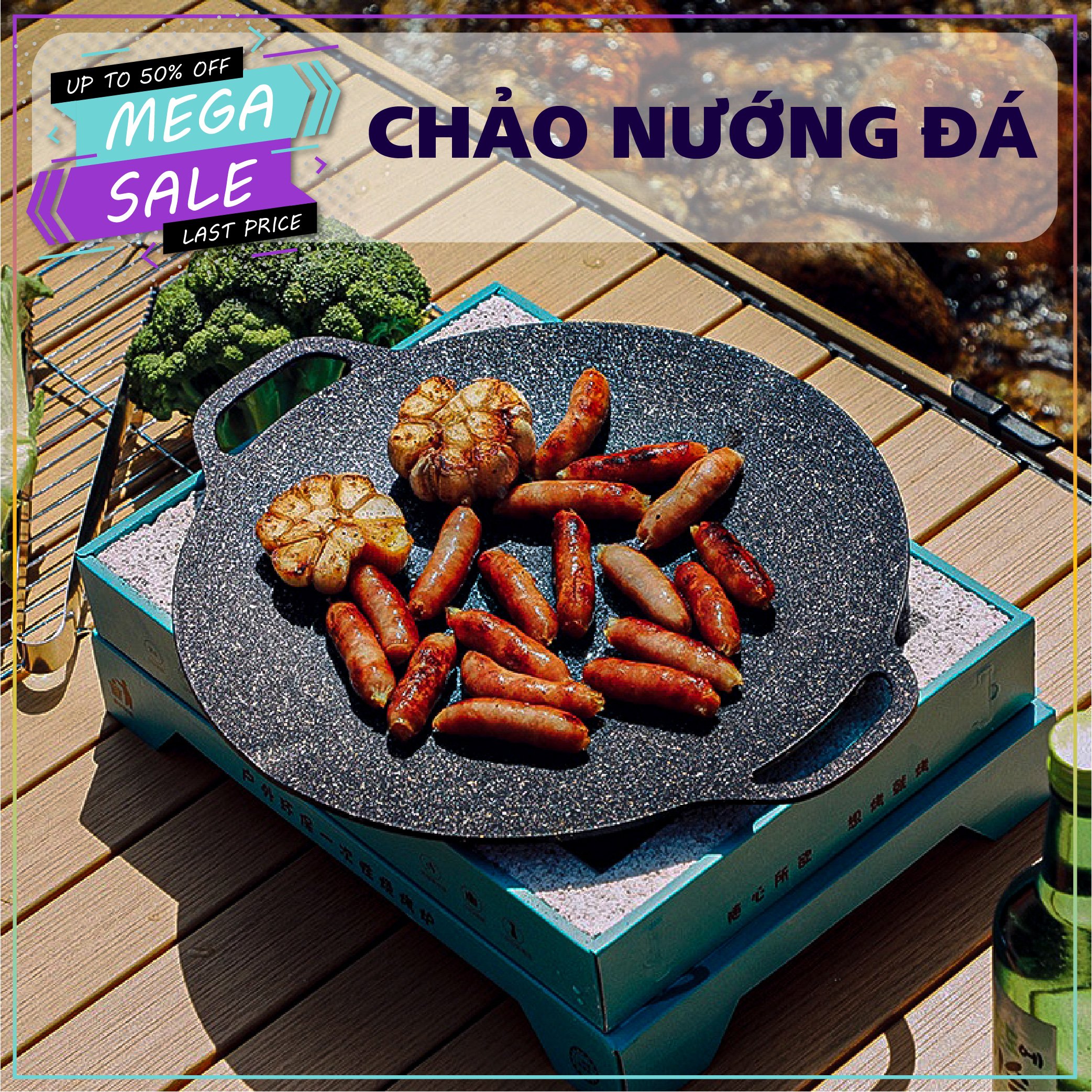 Chảo Đá Nướng Chống Dính Hàn Quốc 33cm