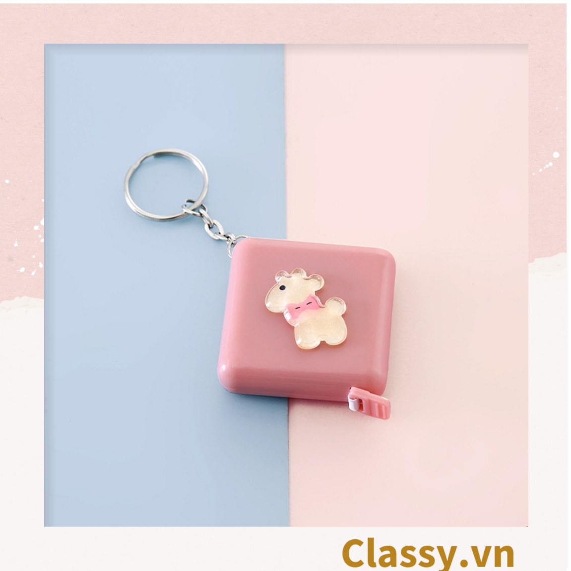 Classy Móc khóa, thước dây hộp nhựa siêu dễ thương PK1553