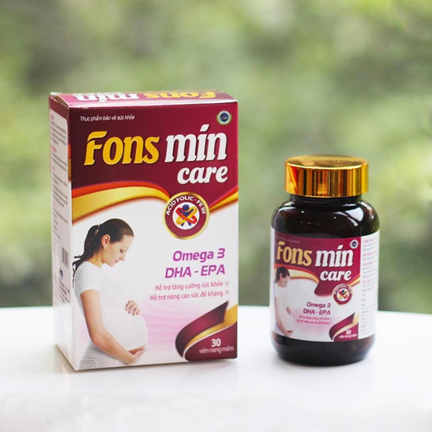 Bổ sung DHA, EPA, Vitamin và khoáng chất cho bà bầu - Fons Mincare 30 viên