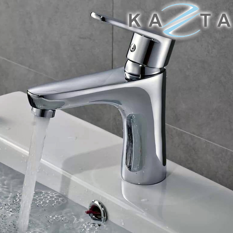 Combo Thiết Bị Nhà Tắm Cao Cấp KAZTA KZ-CBT04: Bồn Cầu 1 Khối Xả Xoáy Nắp Êm-Lavabo Treo Tường-Sen Tắm Nóng Lạnh Kèm Bộ Phụ Kiện Nhà Tắm