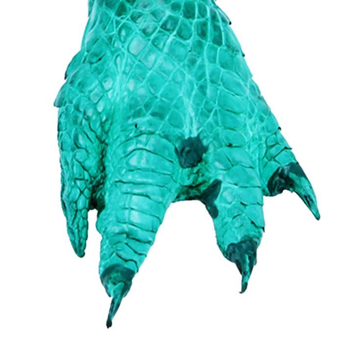 Móc khóa da cá sấu Huy Hoàng màu xanh lá HT8236