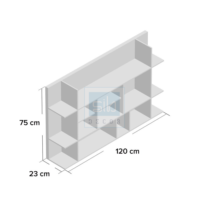 Kệ Gỗ Trang Trí Treo Tường Màu Trắng Hiện Đại SIB Decor KT702