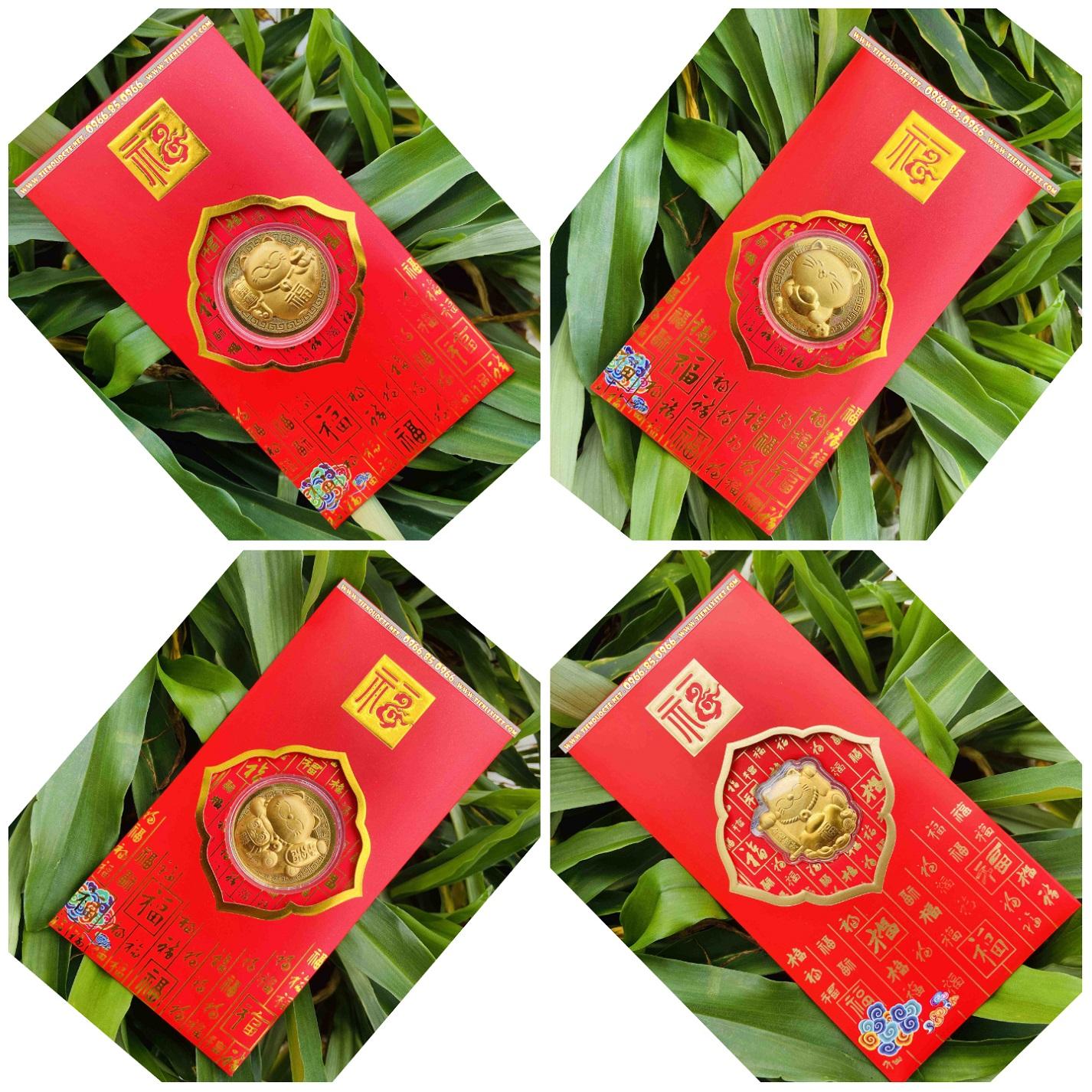 Tết 2023 Bao lì xì Mèo vàng Quý mão M1 QTLNC000643