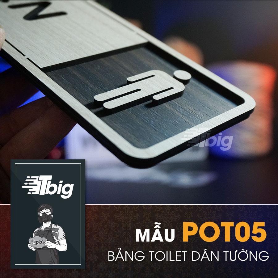 Bảng gỗ toilet dán tường sang trọng mẫu decor độc đáo mới lạ