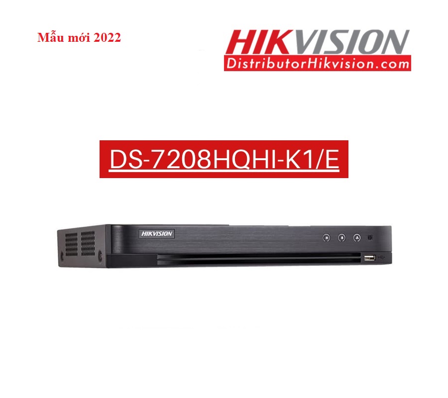 Đầu ghi camera 8 kênh HDTVI  up to  4MP chuẩn nén H.265 Hikvision DS-7208HQHI-K1 - Hàng Chính Hãng