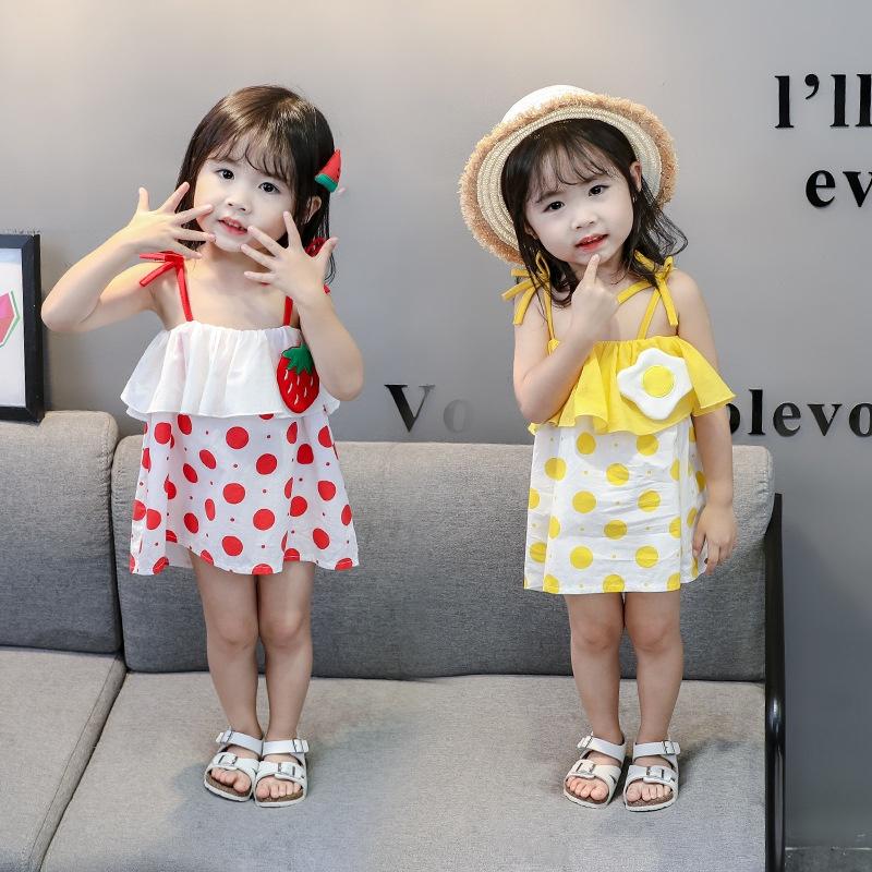 Đầm đi biển xinh cho bé gái nhiều họa tiết