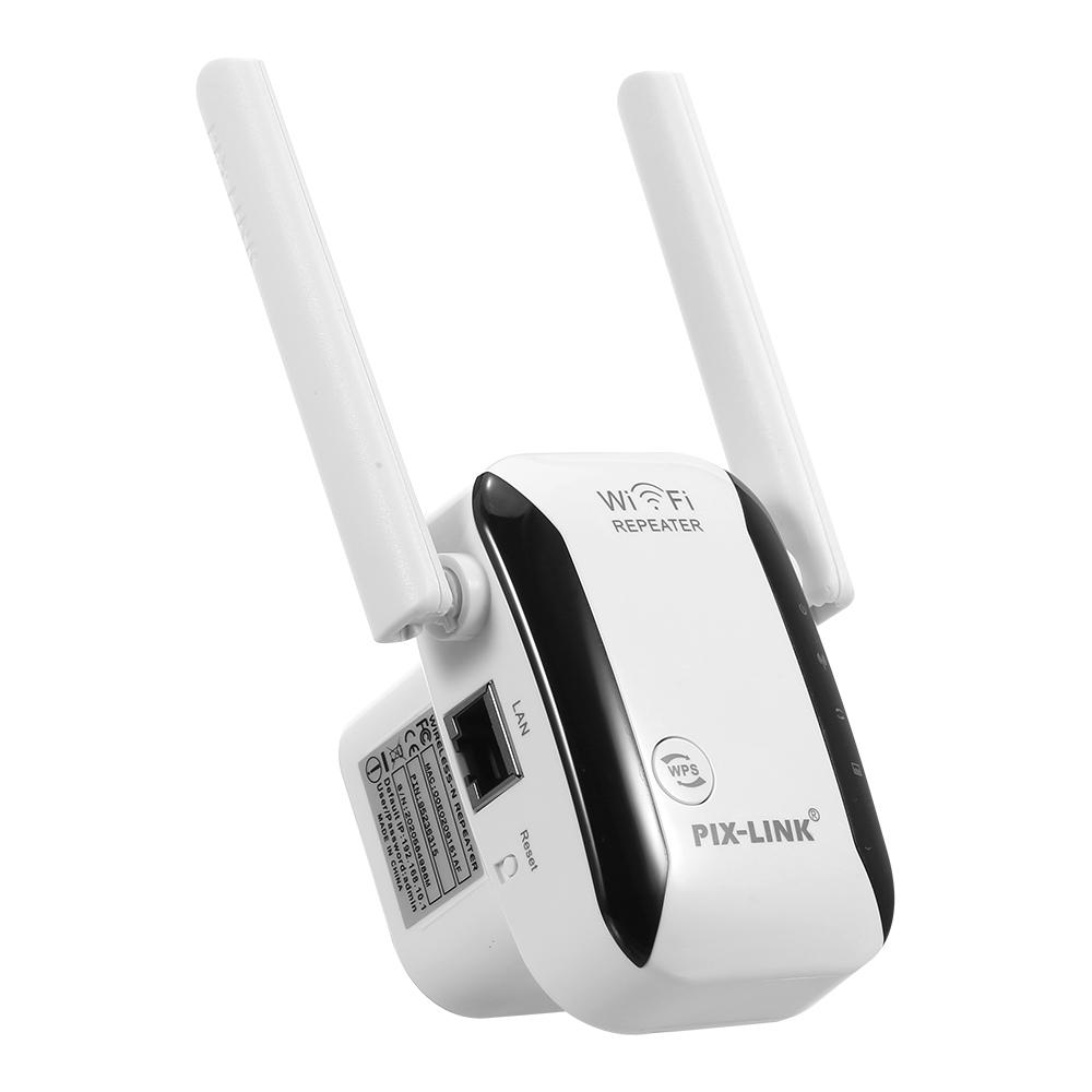 Bộ khuếch đại tín hiệu WiFi 300M với ăng-ten kép cho văn phòng tại nhà-Màu trắng-Size Phích cắm của Hoa Kỳ