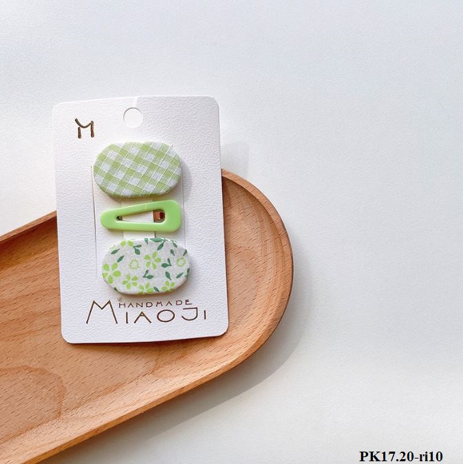 PK15 Vỉ 3 kẹp tóc nhiều màu cute cho bé gái