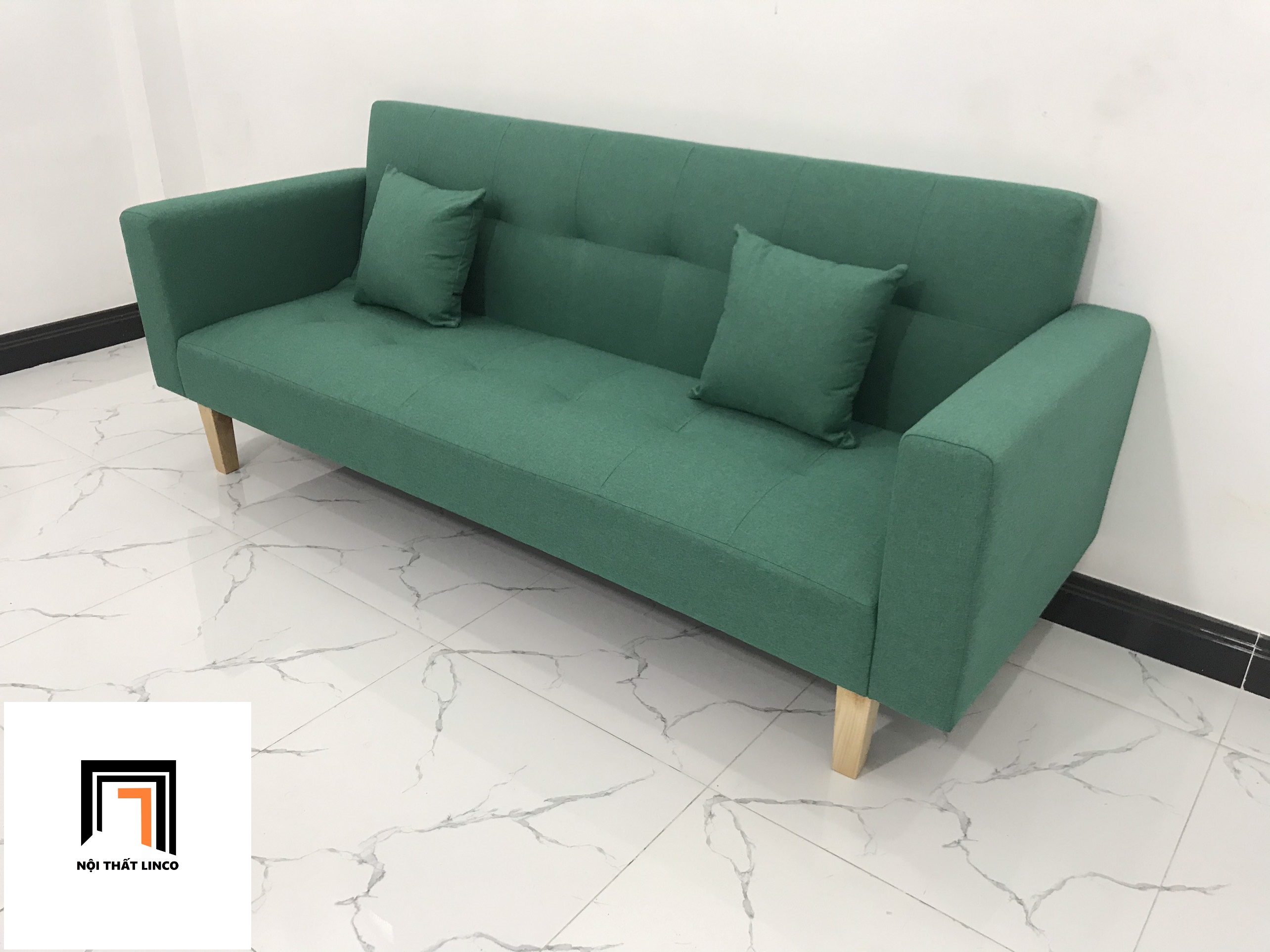 Ghế sofa băng thông minh màu xanh ngọc nhiều kích cỡ