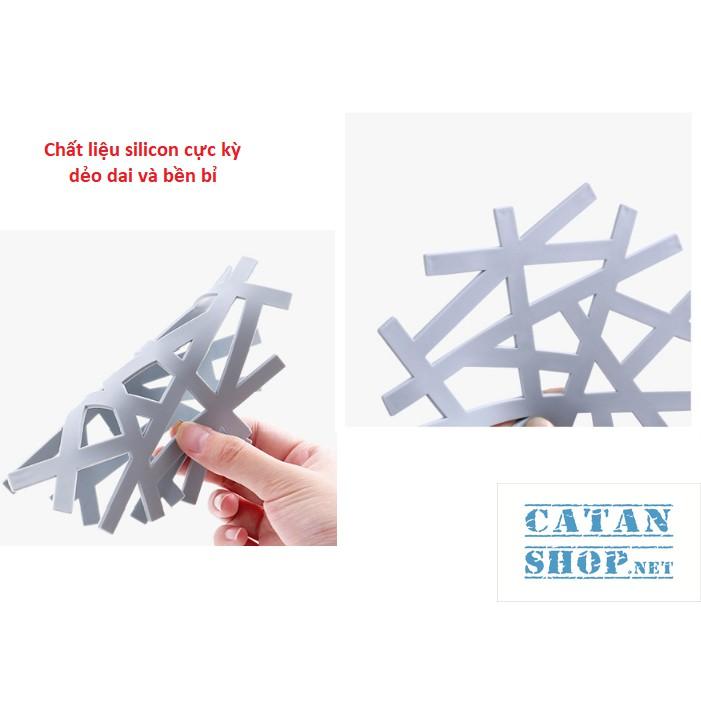 Tấm lót nồi, miếng lót nồi chống nóng, đồ lót nồi cơm vòng tròn hình tuyết xinh xắn GD180-LNTuyetLL-5