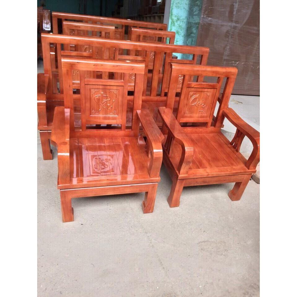 Bàn ghế gỗ xoan phòng khách