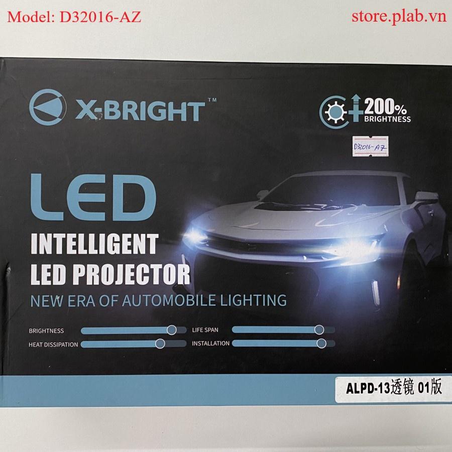 Đèn bi cầu LED ô tô 3 inch công suất 54W/55W (cos/pha) 5500K X-BRIGHT