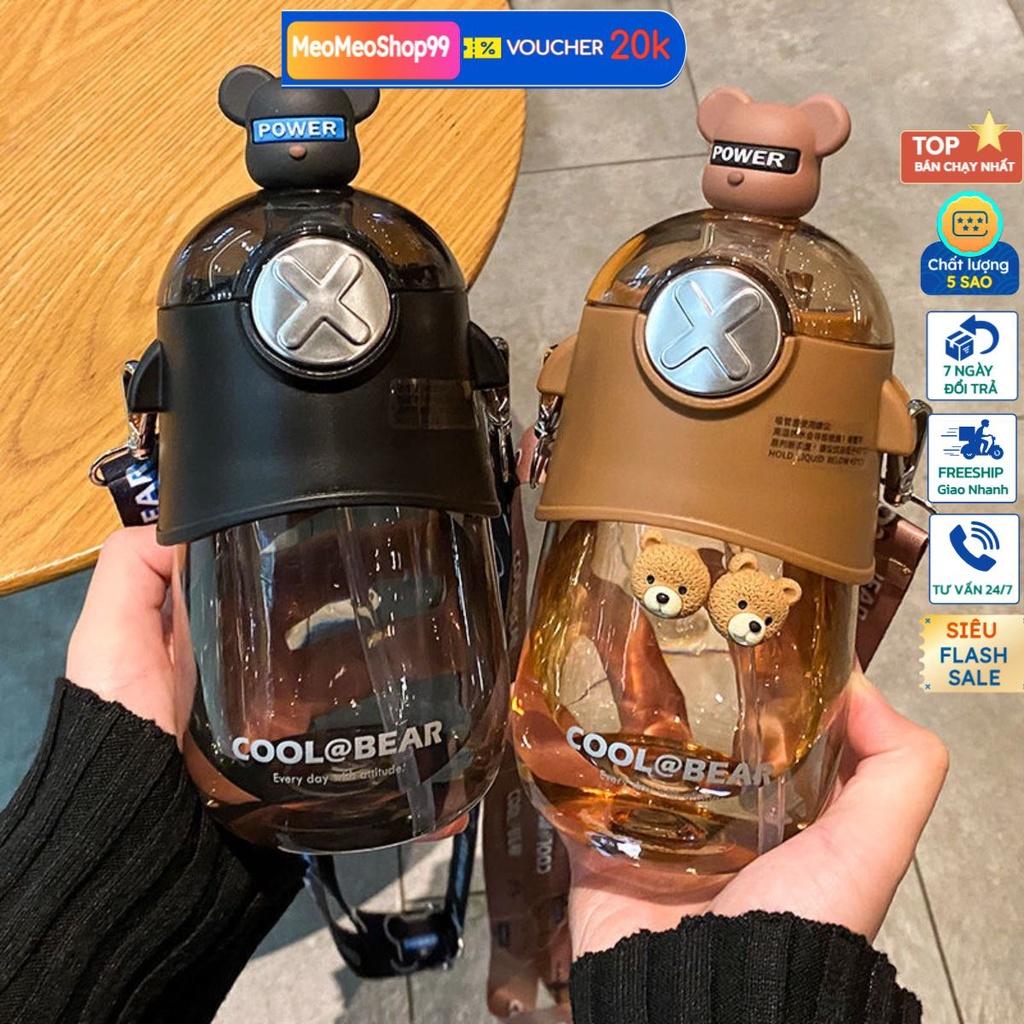 Cốc nước mùa hè cô gái mới có giá trị cao cốc học sinh dễ thương với chai nước cầm tay bằng nhựa có ống hút tặng stiker
