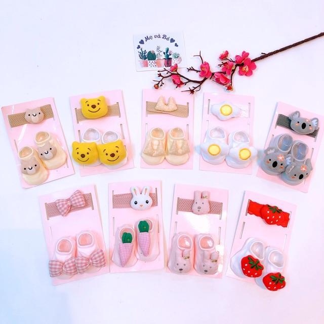 Set tất thú + băng đô sơ sinh