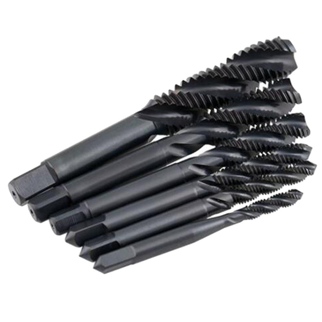 Woodworking Hole Bit HSS Screw Hand Tap Spiral Screw Thread Drill Bit - 5pcs