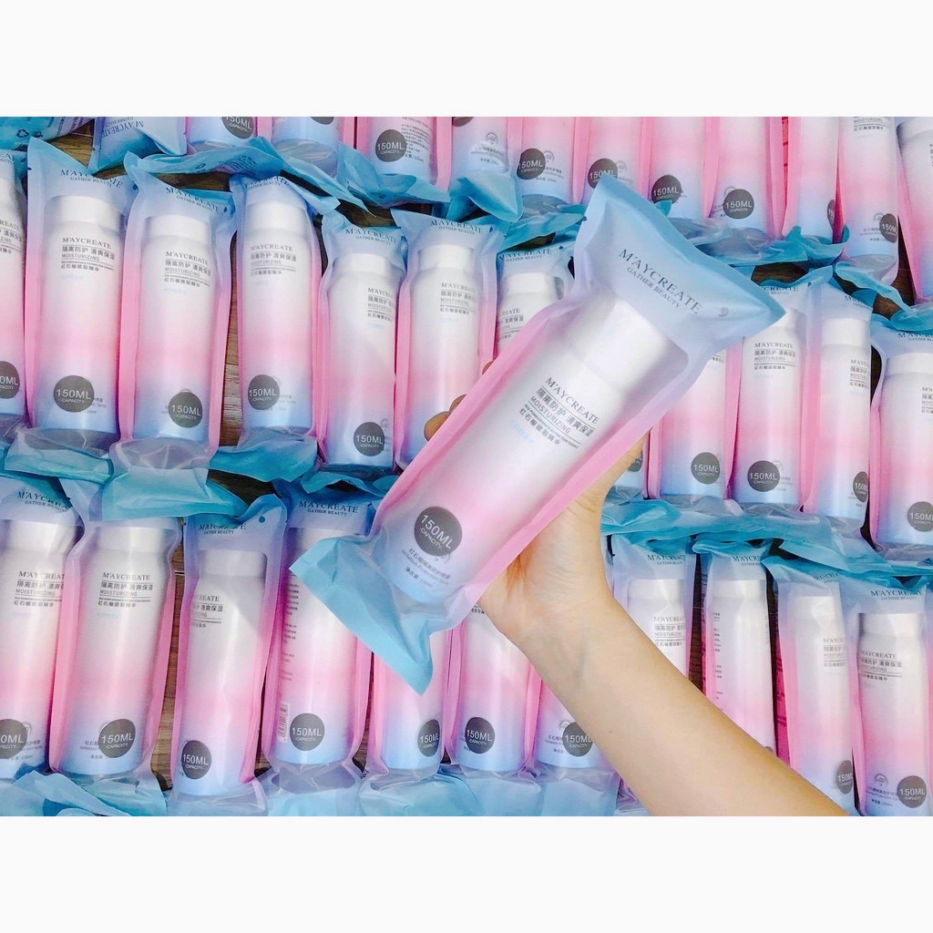 Chai MAYCREATE Chống Nắng Trắng, Chất Xịn 150ml Hàng Chính Hãng