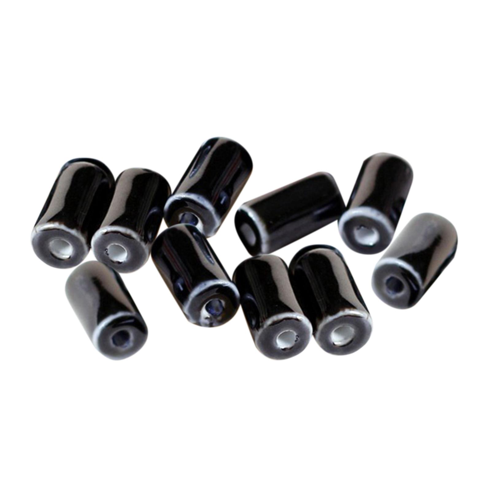 10Pcs Ceramic Tube Spacer Beads For Jewerly Making Earring Bracelet