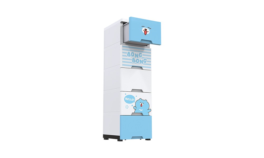 Tủ nhựa trẻ em 5 ngăn Happy Kids SUNHOUSE KS-CA343B5 - Hàng chính hãng