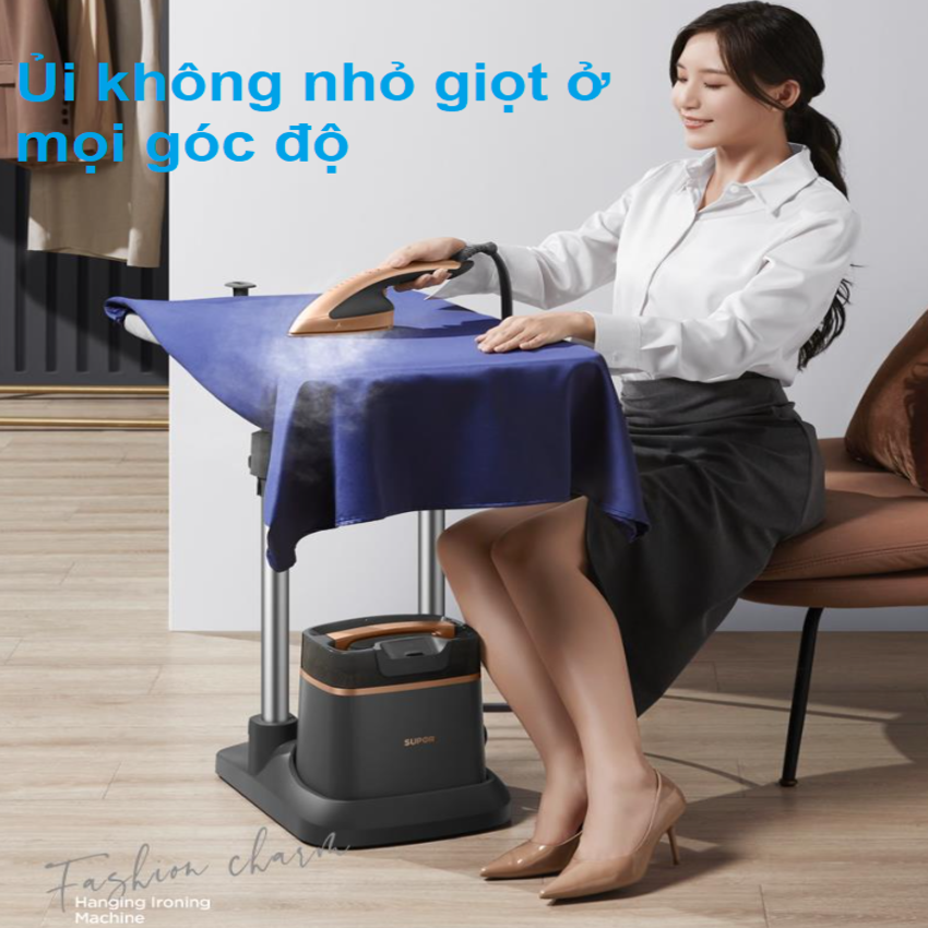 Bàn là, bàn ủi hơi nước dạng đứng chuyên nghiệp. Thương hiệu Pháp Supor cao cấp EGU-Y208A - Hàng chính hãng, bảo hành 12 tháng