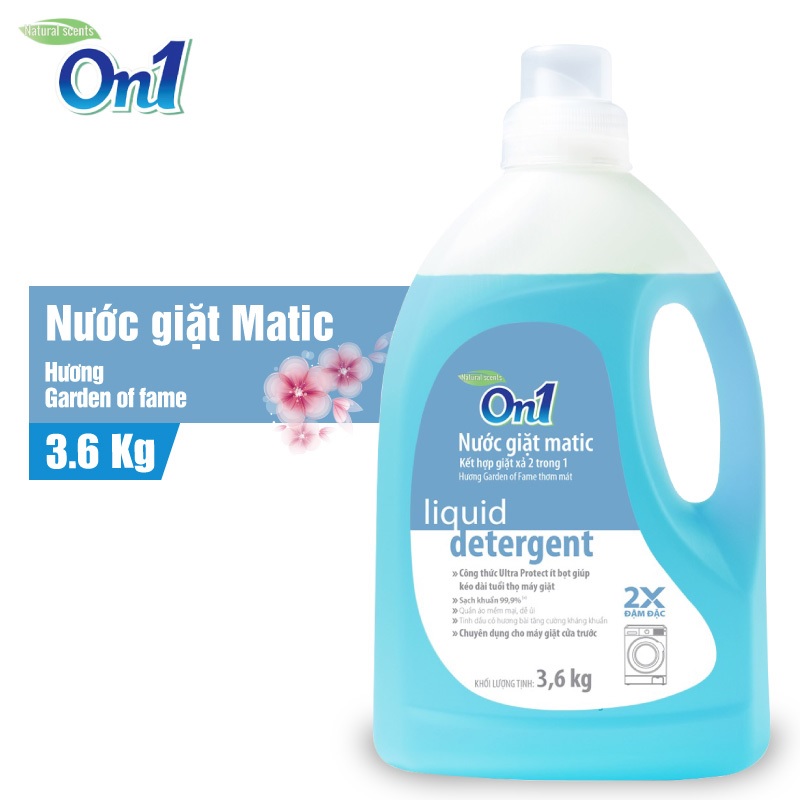Nước giặt xả On1 Matic hương Garden Of Fame 3.6Kg N7002 - Dành cho máy giặt cửa trước