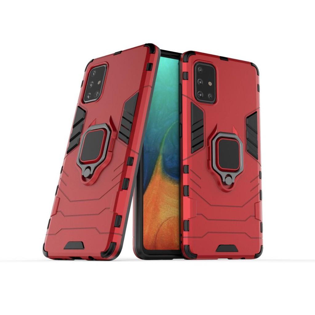 Ốp lưng Samsung Galaxy A71 chống sốc Iron Man gắn giá đỡ iring hỗ trợ xem video, chống va đập mạnh