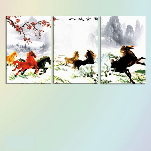 Bộ 3 Tranh Treo Tường "Mã Truy Phong" - W295