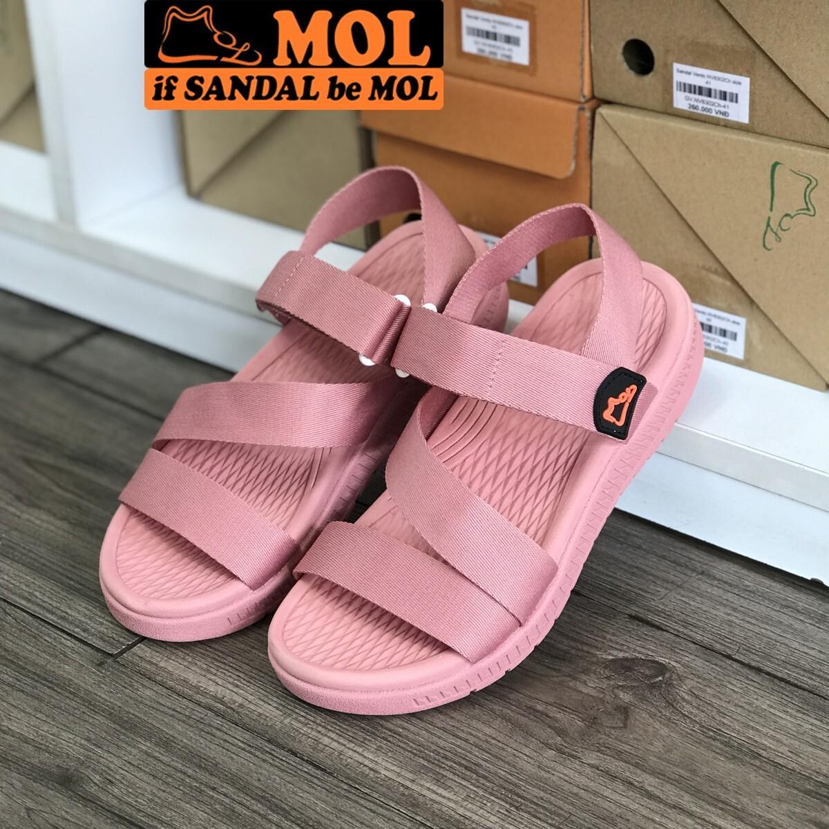 Sandal unisex nam nữ quai ngang cao cấp hiệu MOL MS2P2