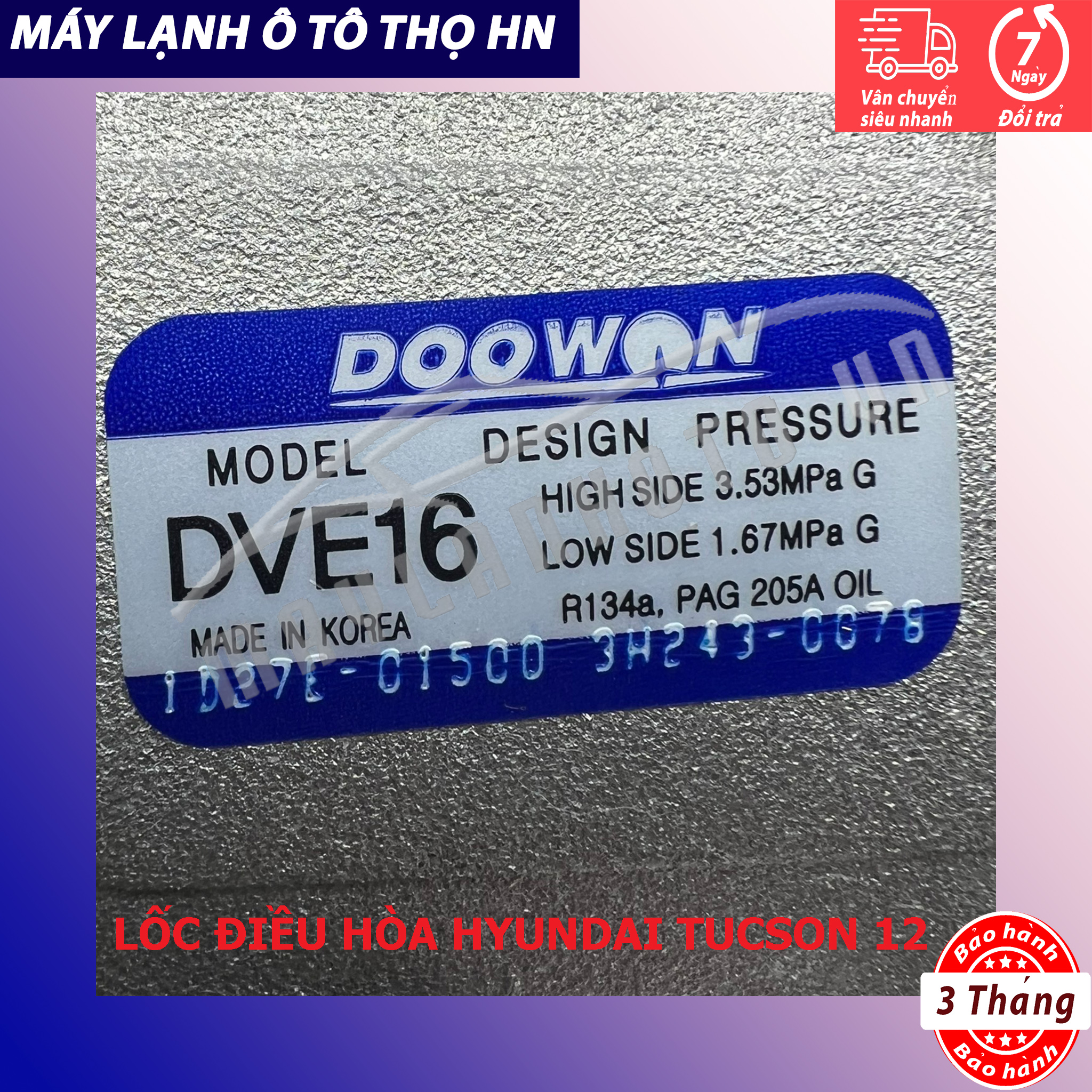 Lốc điều hòa HYD Tucson IX-Kia Sportage 2008 2009 2010 2011 2012 3 chân Hàn Quốc 08 09 10 11 12 97701-2S000