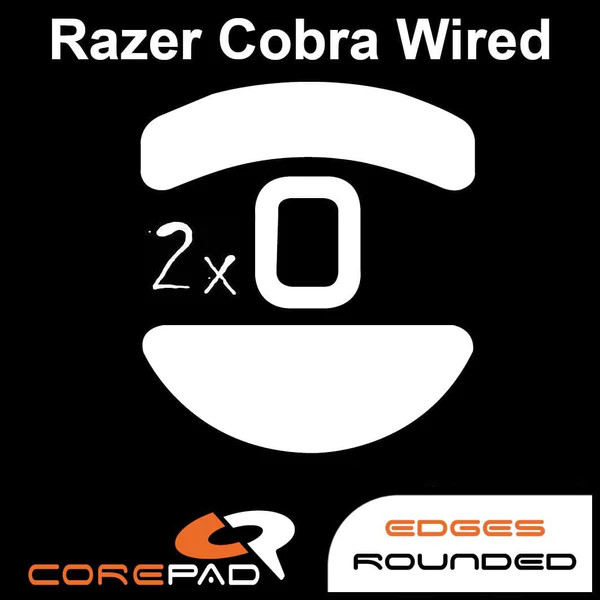 2 Bộ Feet chuột PTFE Corepad Skatez PRO Razer Cobra Wired - Hàng Chính Hãng