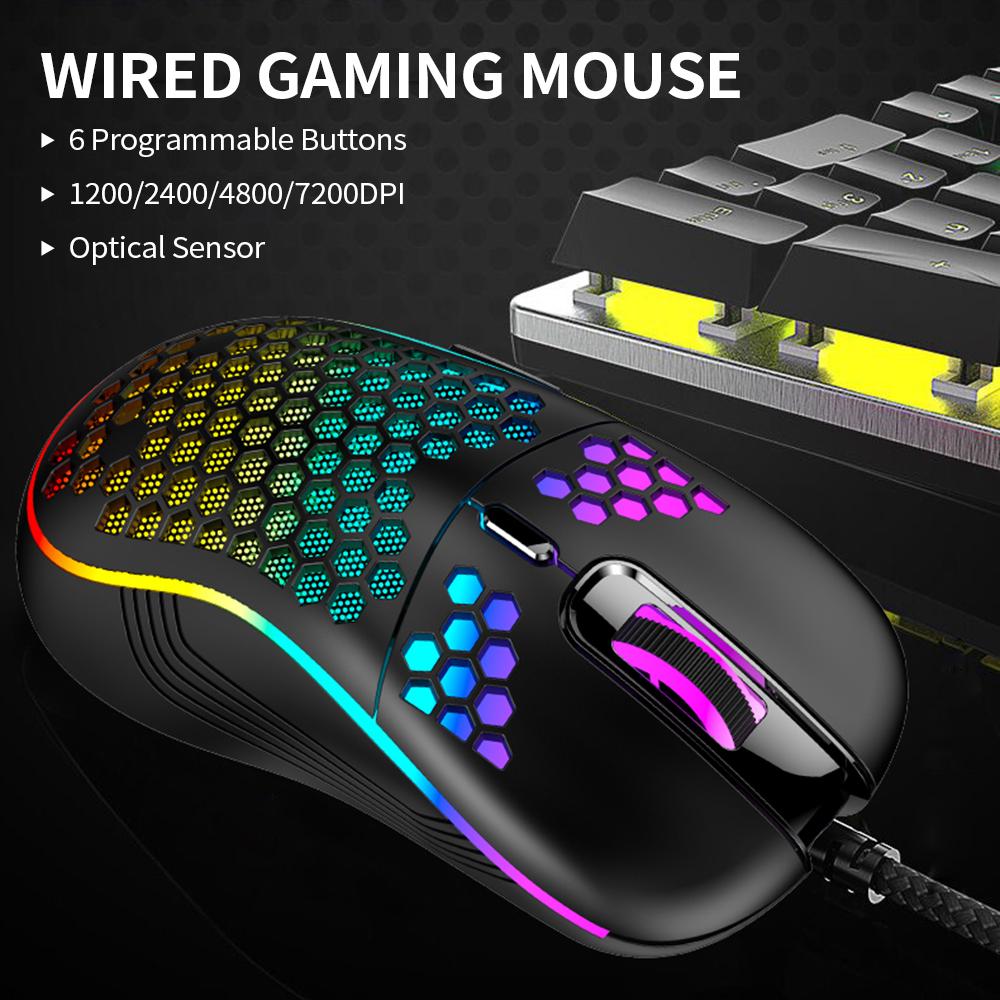 Chuột chơi game có dây 7200DPI 6 nút có thể lập trình