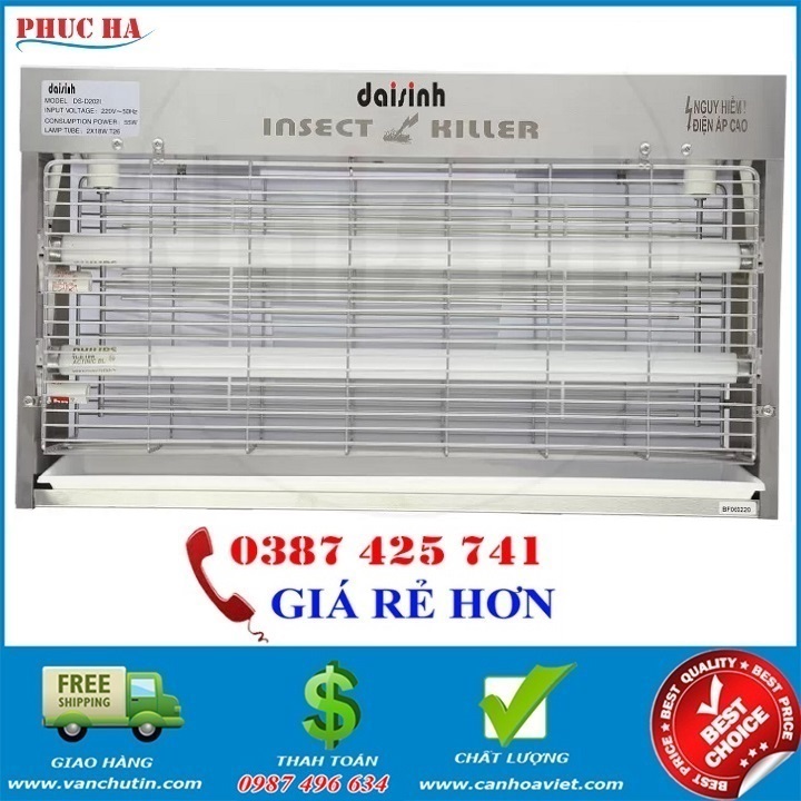 Đèn bắt muỗi gia đình DS-D6