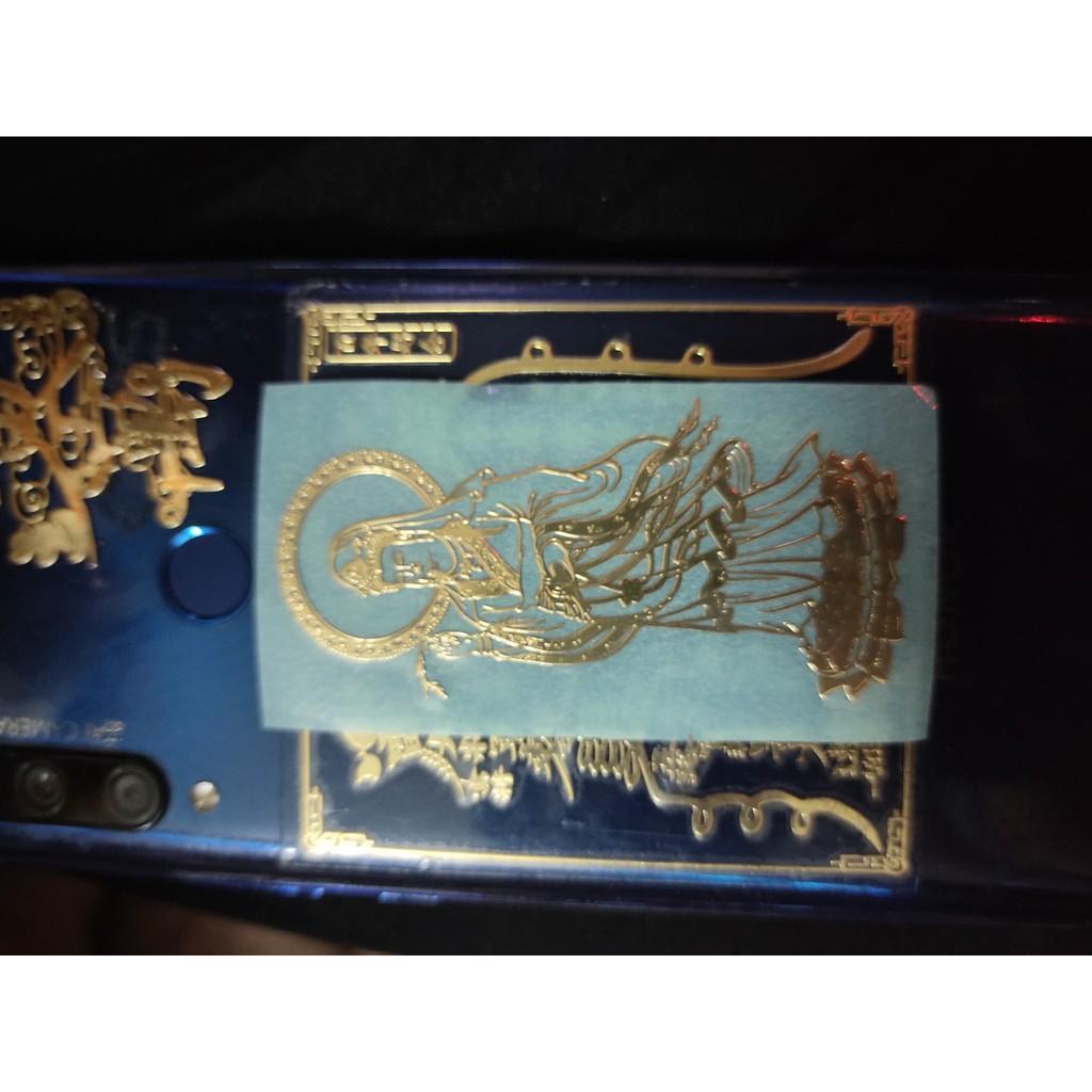 Quan Thế Âm Bồ Tát sticker vàng dán điện thoại cao cấp