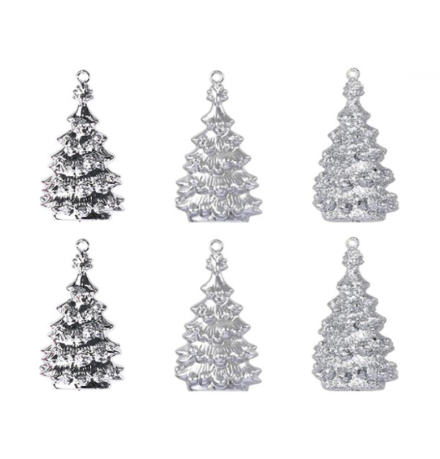 Set 6 Cây Thông E33 9cm Trang Trí Treo Cây Thông Giáng Sinh Decor Noel