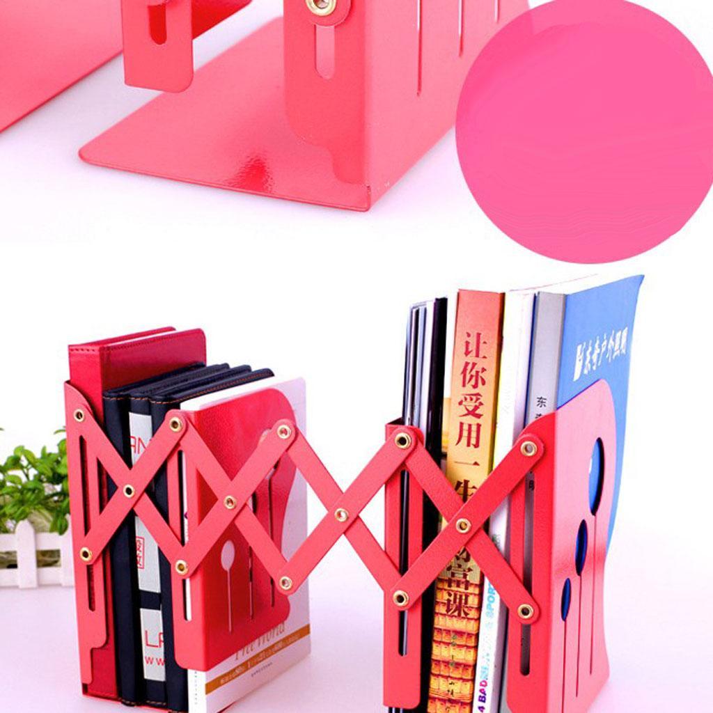 Adjustable Metal Bookends Office Non-slip Book Holder